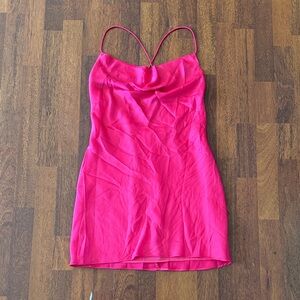 Sabo Skirt Women’s Hot Pink Cowl Neck Slip Dress Medium